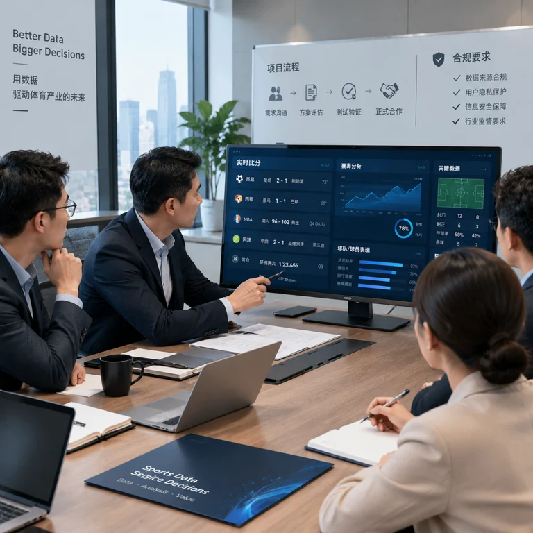 企业采购负责人查看赛事数据服务流程示意图